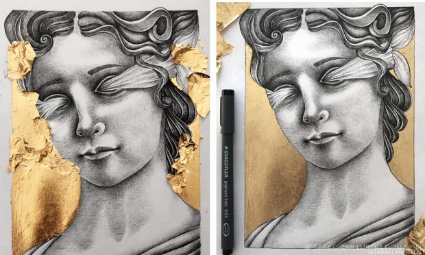 Applicazione foglia oro