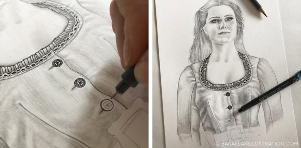Disegnando Dolores di Westworld