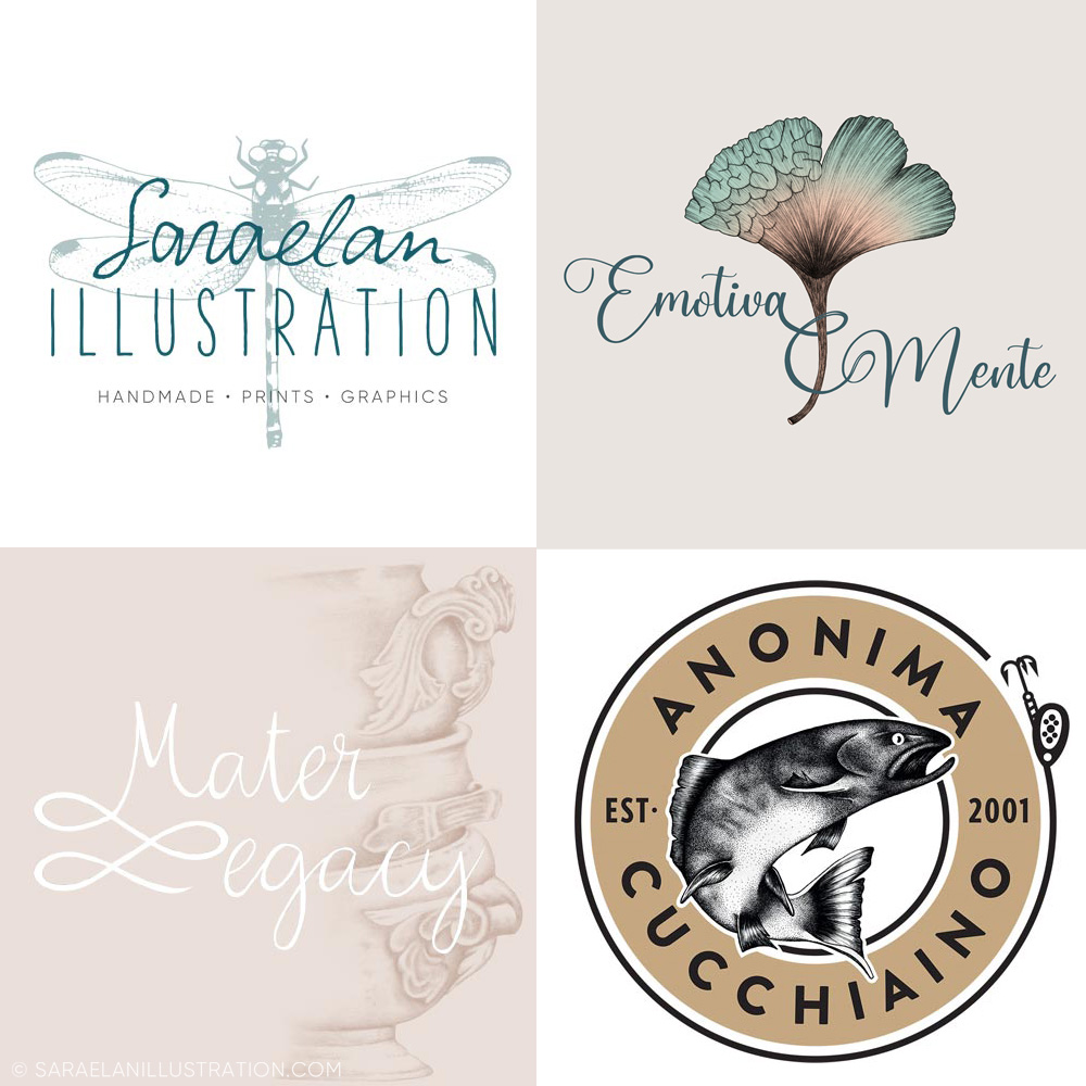 Disegno e illustrazioni per logo personalizzato
