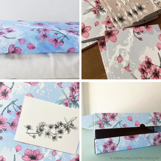 hasu box primavera fiori di ciliegio sakura