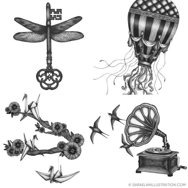 Idee illustrazioni vintage per stampe bomboniere