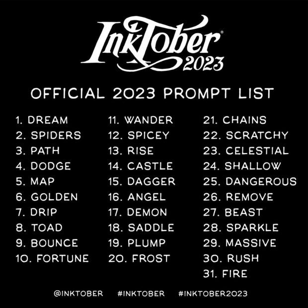 Lista parole inktober 2023