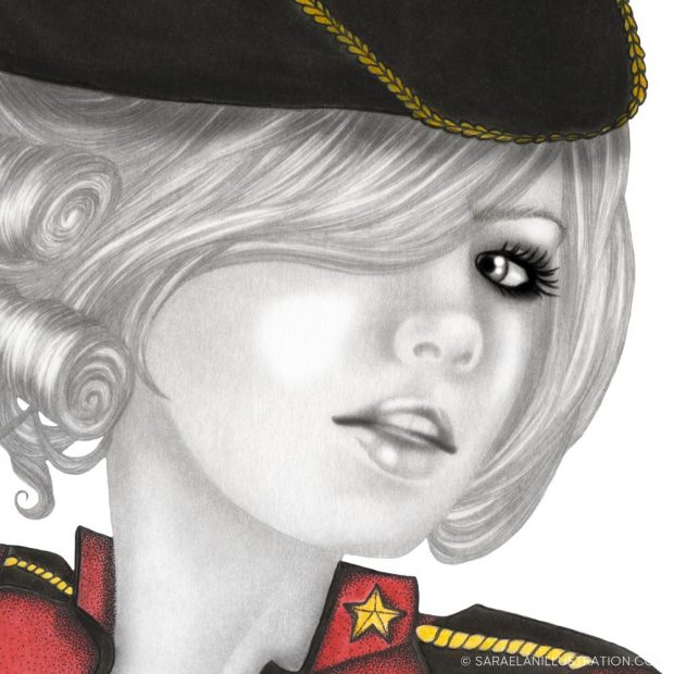 Ragazze rivoluzionarie - ragazza americana con cappello della marina navale britannica