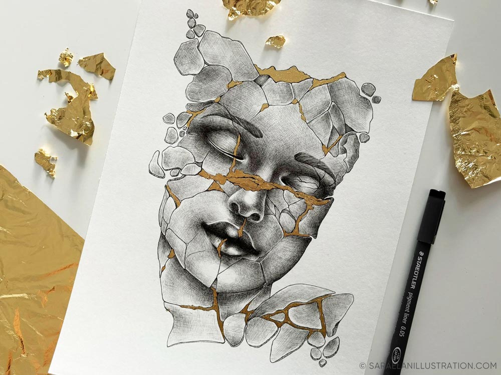 Stampa con foglia oro